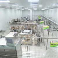 Ligne de production de yaourt entièrement automatique en acier inoxydable 304, système de stérilisation, d'homogénéisation, de fermentation, de remplissage et d'emballage