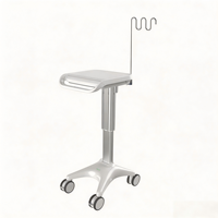 Chariot médical d'urgence MEDEN M6, best-seller, en plastique blanc, capacité de charge de 200 lb, 4 roulettes médicales silencieuses