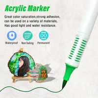 Usine personnalisée pas cher 4 mm pinceau pointe acrylique marqueur séchage rapide peinture acrylique stylos marqueurs pour t-shirt