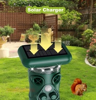 Répulsif solaire/à piles pour animaux, détecteur infrarouge à ultrasons, écologique, anti-serpents et anti-souris, lampe de jardin