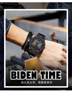 BIDEN 0186 Orologio da Polso Cronografo Business Casual Regalo Orologio <span class=keywords><strong>di</strong></span> Lusso da <span class=keywords><strong>Uomo</strong></span> Moda Top Brand Impermeabile 3ATM Classico in Pelle per <span class=keywords><strong>Uomo</strong></span> - Product Image 4