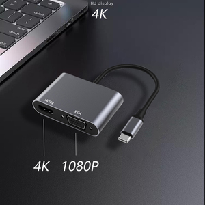 Adaptador otg 2 en 1 tipo c de HC-10, adaptador usb c a hdtv <span class=keywords><strong>vga</strong></span> para pantalla de vídeo, hub para teléfonos móviles y portátiles - Product Image 5