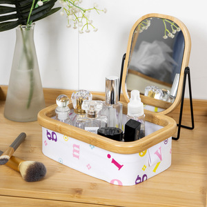 Desktop <b>Storage</b> <b>Boxes</b> Rectangle Stackable Office Organizer Desk Cosmetic <b>Storage</b> Basket Neatening Drawer Organization - Product Image 3