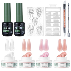 Precio <span class=keywords><strong>de</strong></span> Fábrica al por Mayor: Set <span class=keywords><strong>de</strong></span> Gel Sólido Constructor <span class=keywords><strong>de</strong></span> <span class=keywords><strong>Uñas</strong></span>, Gel Base y Top Coat UV Natural, Larga Duración, Rosa Nude, No Pegajoso - Product Image 1
