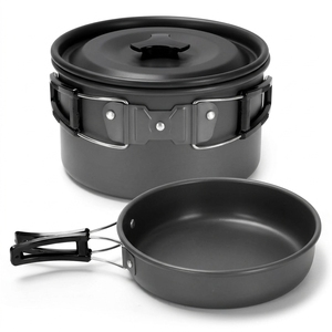 <span class=keywords><strong>Set</strong></span> da Cucina da Campeggio 15 Pezzi, Kit Portatile con Manico Pieghevole, Pentola, Bollitore e Tazze per Escursioni e Picnic - Product Image 3