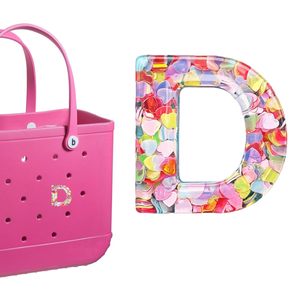 Breloques de lettres pour sac Bogg Alphabet Paillettes Accessoires de lettrage Breloque pour sac Bogg Breloques de lettres pour sac fourre-tout de plage - Product Image 6