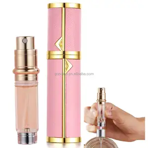 5ml Mini Portable Perfume Atomiser Refillable Bottle Empty Travel Alumina Shell Small Aromatic Fragrance Bottle With Leather