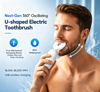 Brosse à dents électrique intelligente en forme de U, nettoyage complet à 360 degrés, kit de brosse sonique avec base, directement de l'usine