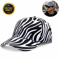 Casquette de baseball personnalisée à motif zèbre, casquette tendance à imprimé animal pour hommes et femmes, vente directe usine, faible MOQ, streetwear mode, snapback