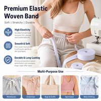 Cinta de cincha blanca pura profesional con logotipo personalizado para cinturilla de ropa interior de sarga, directamente de fábrica con certificación ISO9001