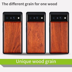 Nuevos accesorios Smartphone Funda de teléfono móvil de madera de bambú para Google <span class=keywords><strong>Pixel</strong></span> 6 Pro <span class=keywords><strong>6a</strong></span> Fundas traseras - Product Image 4