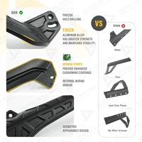 Soportes de Precisión de Aluminio para Barra LED en Pilar A para Jeep Wrangler JL JT 2018+ Accesorios de Soporte para Jaula Antivuelco de 52 Pulgadas Enlazables