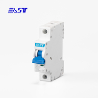 Disjoncteur AC MCB en cuivre 1P 6KA 20A 400V pour rail DIN, protection d'onduleur de système solaire - Vente directe usine EAST