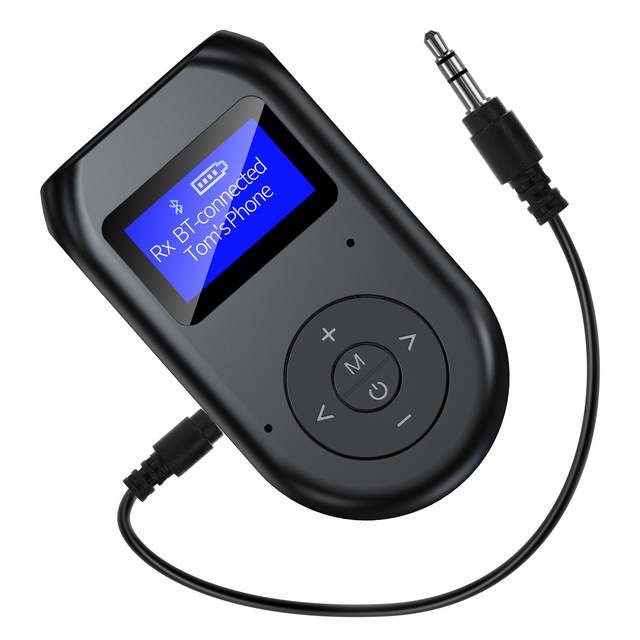 Wireless for Receiver Adapter for Car with Two-in-One AUX Function Plastic Material