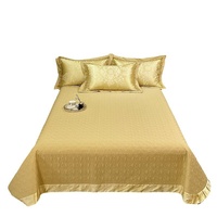 Parure de lit matelassée en pur coton de style européen avec housse de couette et drap-housse, 600 fils, sergé, teinture réactive, lavable