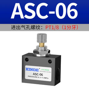 ASC100-06 One-Way Throttle <b>Valve</b> 200-8/10/15 Speed <b>Control</b> <b>Valve</b> Pneumatic Flow <b>Control</b> RE-01/02/03/04 with OEM Customization - Product Image 3