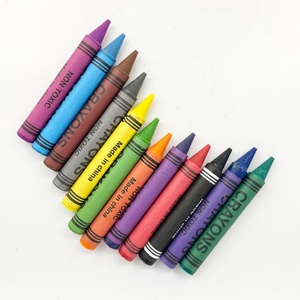 Wholesale Price Erasable Non-Toxic Wax Drawing Painting 12-Color Crayons for Children with CE Certification - Product Image 1