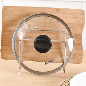 Support pour couvercles de casseroles Supor, rond en acier inoxydable avec support, organisateur de rangement pour cuisine - Product Image 3