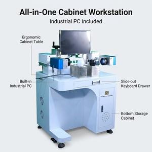 Máquina de Marcado Láser UV de Pie, 3W 5W 10W 15W, Alta Precisión, CNC 3D, Galvanómetro, Refrigeración por Aire/Agua, Compatible con DXF/<span class=keywords><strong>BMP</strong></span>/AI/DWG - Product Image 1