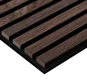 Panneaux à lattes en noyer foncé pour murs multimédias - Product Image 6