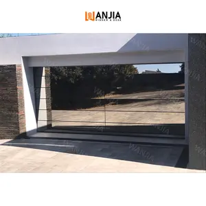 WANJIA American standard frameless garage door custom wholesale mirror glass garage door modern garage door