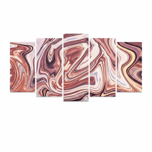 Pink Marble Art Deco Panel Print Modern Abstract Hanging <b>Wall</b> Art SET of 5 <b>CANVAS</b> - Product Image 2