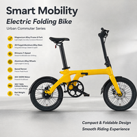 Vélo électrique pliable en alliage de magnésium portable avec pneus larges robustes 7.8-15Ah, vélo électrique étanche