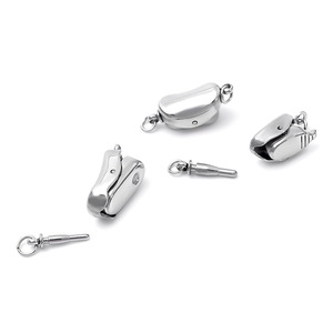 Cierre de Lingote de Acero de Titanio Fibon, Conector de Perlas de Acero Inoxidable Bañado en Oro de 18K, Accesorio para Joyería de Collares y Pulseras - Product Image 1