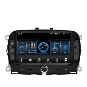 Suokula 안드로이드 10.0 자동차 라디오 2 Din 7 "GPS 네비게이션 멀티 스크린/BT/전화 링크/FM/RDS 후면보기 카메라 피아트 500 2016-2019