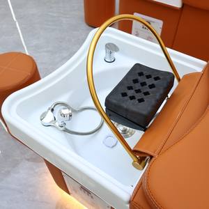 เก้าอี้สระผมแบบเอนนอนอเนกประสงค์ รุ่น DM สำหรับร้านเสริมสวย ทำจากหนังสังเคราะห์และไม้ พร้อมระบบไฮโดรเทอราปี - Product Image 4