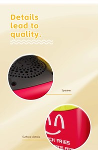 Mini haut-parleur BT sans fil avancé en forme de frites anti-poussière étanche plastique RGB actif stéréo basse Radio FM sensation tactile - Product Image 2