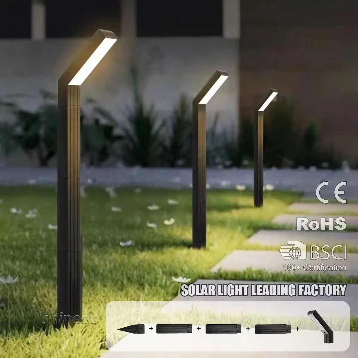 Outdoor Bright Landscape Solar Lawn Light Waterproof Ip65 Solar Powered Led Solar Garden Pathway Lights for Yard Walkway Decor