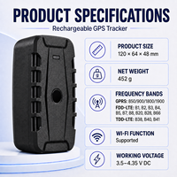 Traceur GPS portable 20000 mAh avec fixation magnétique puissante, longue autonomie et suivi en temps réel pour la gestion des actifs et des véhicules