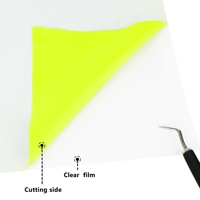 Film vinyle fluorescent Renlitong 10 mètres PU Neon Easyweed Flex pour transfert thermique HTV