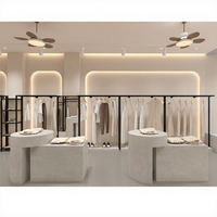Comptoirs de Design Intérieur Haut de Gamme pour Magasin de Vêtements, Étagères de Présentation de Robes Femme et Agencements pour Boutiques de Prêt-à-Porter