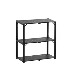 Scaffale da <span class=keywords><strong>Cucina</strong></span> di Alta Qualità Direttamente dalla Fabbrica, Espositore <span class=keywords><strong>a</strong></span> Pavimento <span class=keywords><strong>con</strong></span> Pannello Forato, Scaffale di Stoccaggio <span class=keywords><strong>a</strong></span> Tre Ripiani in Metallo Nero <span class=keywords><strong>con</strong></span> Divisori - Product Image 1