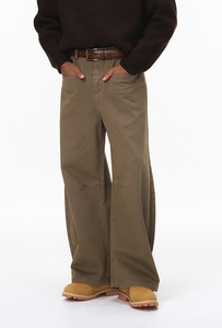 Hot Bán Cổ Điển Phong Cách Của Phụ Nữ Baggy Quần Đinh Tán Chân Rộng Quần Với Rửa Sạch Quá Trình Lão Hóa Của Nam Giới Quần Jean Bán Buôn - Product Image 2