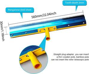 Набор базовых инструментов для нанесения самовыравнивающегося цементного покрытия на полы: для эпоксидных, бетонных и терраццо покрытий, с шипованным валиком, шипованными накладками и кельей - Product Image 4