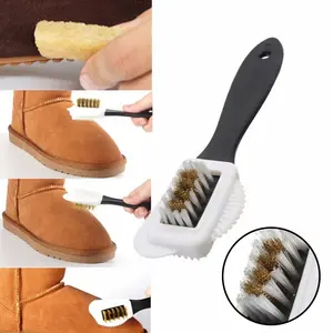 1/2 <span class=keywords><strong>brosse</strong></span> de nettoyage manuelle pour chaussures en forme de S à 3 côtés avec design pratique pour bottes de neige - Product Image 1