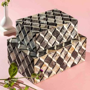 Boîte à bijoux de rangement en incrustation d'os faite à la main pour la décoration intérieure Boîtes de rangement de bijoux en corne et MDF de haute qualité Best-seller - Product Image 2