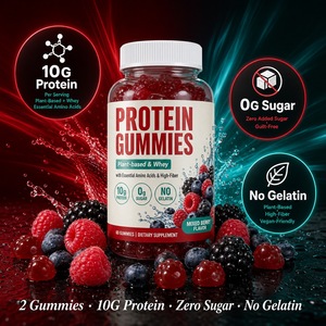 Gomitas de Proteína Sin Gelatina a Base de Plantas, 10g de Proteína, Sabor a Bayas Mixtas, 0g de Azúcar, 60 Unidades - Product Image 2