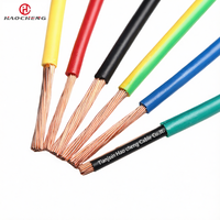Fil de cuivre flexible Haocheng BVR 1,5/2,5/4/6 mm, isolation PVC 750 V IP40 pour câblage de bâtiment et construction