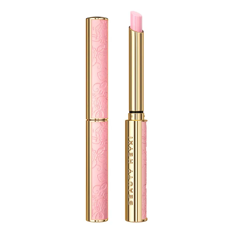 2023 Wholesale Label Private Custom Logo Cosmetic Box Gold Glitter Color Magic Nude Lip Pink Creamy Lipstick