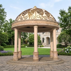 Escultura de Dama Tallada en Mármol para Parque Urbano, Gazebo, Jardín o Parque, Columna Redonda Decorativa para Exteriores - Product Image 6