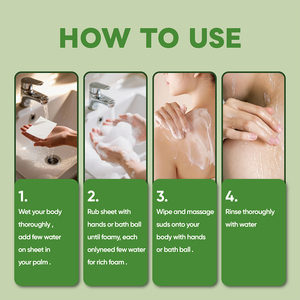 Toallitas de Jabón Corporal Ecológicas, Hojas de Jabón Solubles, Gel de Ducha, Tabletas de Jabón para Baño, Toallitas de Jabón Corporal Disolubles - Product Image 3