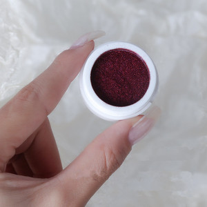 Nouveauté, vente en gros, 9 couleurs, décorations pour ongles en paillettes miroir magiques rouges du Nouvel An, poudre miroir magique pour ongles rouges - Product Image 4
