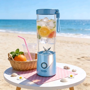 550ml Travel Portable <b>Blender</b> Cup, Rechargeable Personal Smoothie Maker, Lightweight & Easy to Clean - Product Image 1