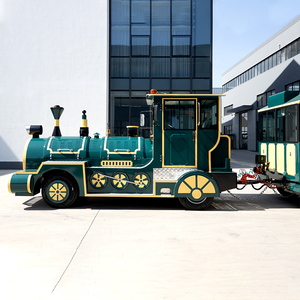 Train touristique amusant, train à vapeur à moteur diesel, train sans rails pour enfants et adultes, balade en train sans rails - Product Image 1