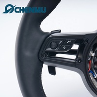Volant pour Porsche 911 997 991 718 958 918, surpiqûres noires, garniture noire, design sport manuel avec pack de garnitures personnalisées