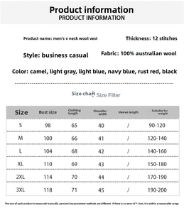 High Quality <strong>Men's</strong> Knit V-Neck Wool <strong>Vest</strong> Fashionable and Comfortable Business Casual Breathable Woolen Fabric for Winter - Product Image 6